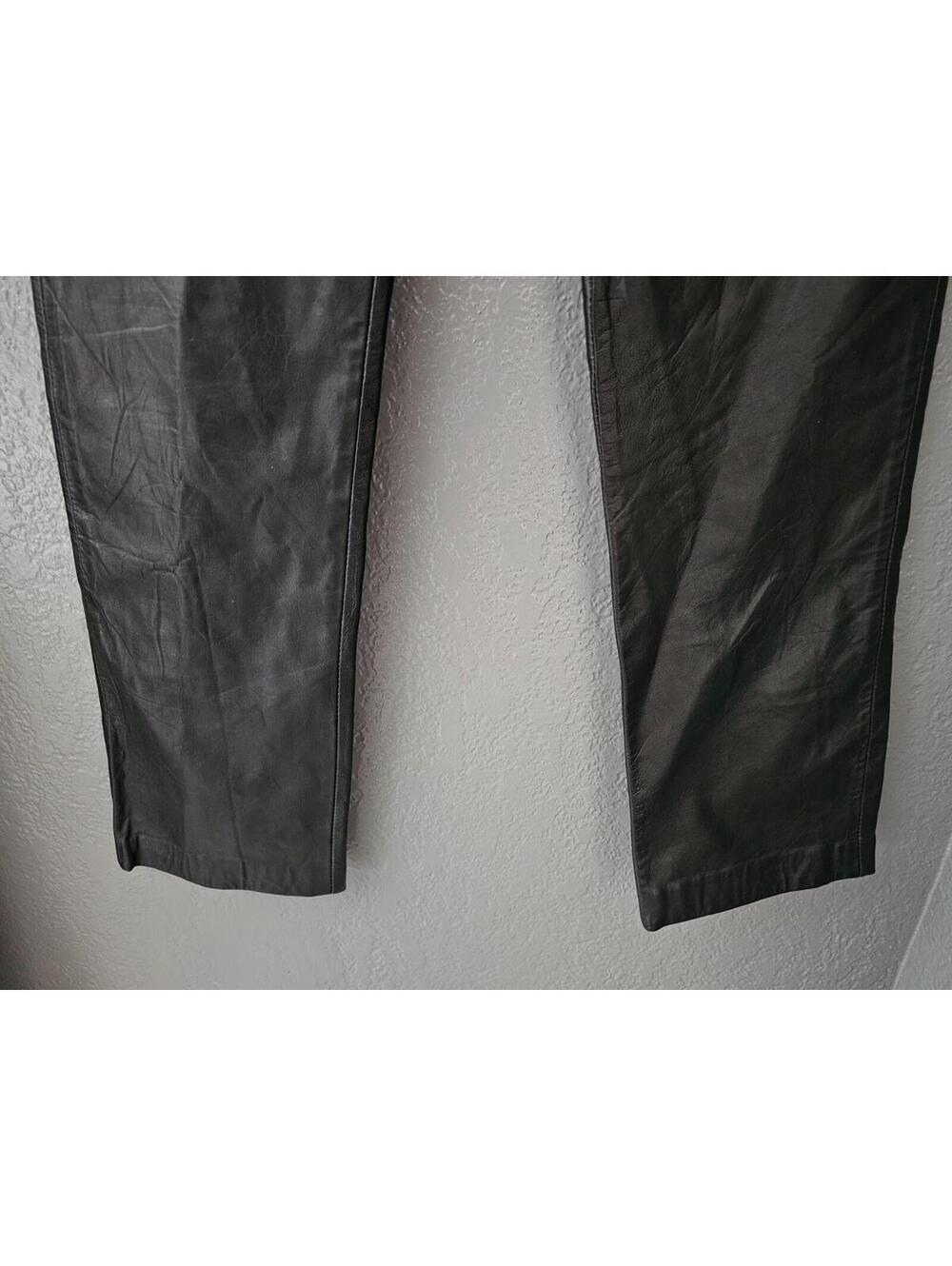 Vintage Women's Excelled Leather Pants Straight Leg Black Size 4 REG Zip Fly - Picture 10 of 16